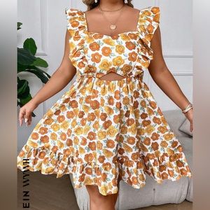 Floral Cutout Dress